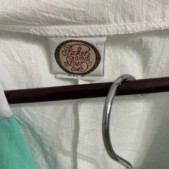 Vintage Picket & Post Women’s Windsuit Top Pants Size Medium 80’s Retro White - Picture 4 of 9